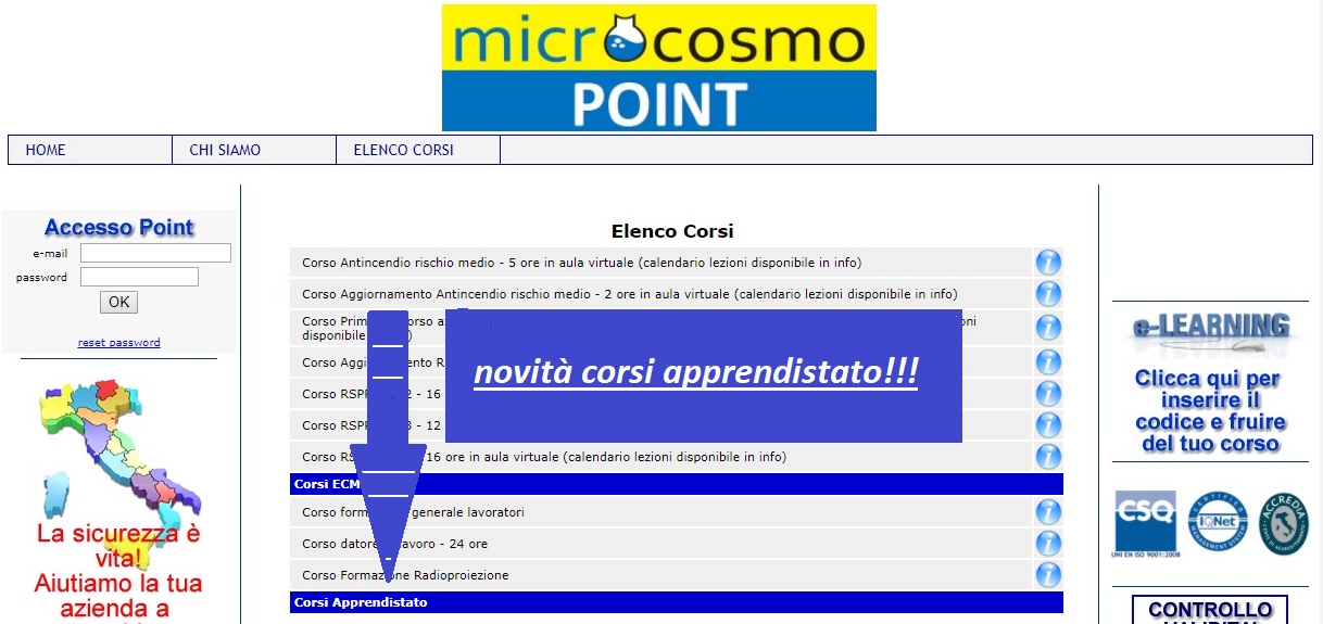 Corsi per apprendisti