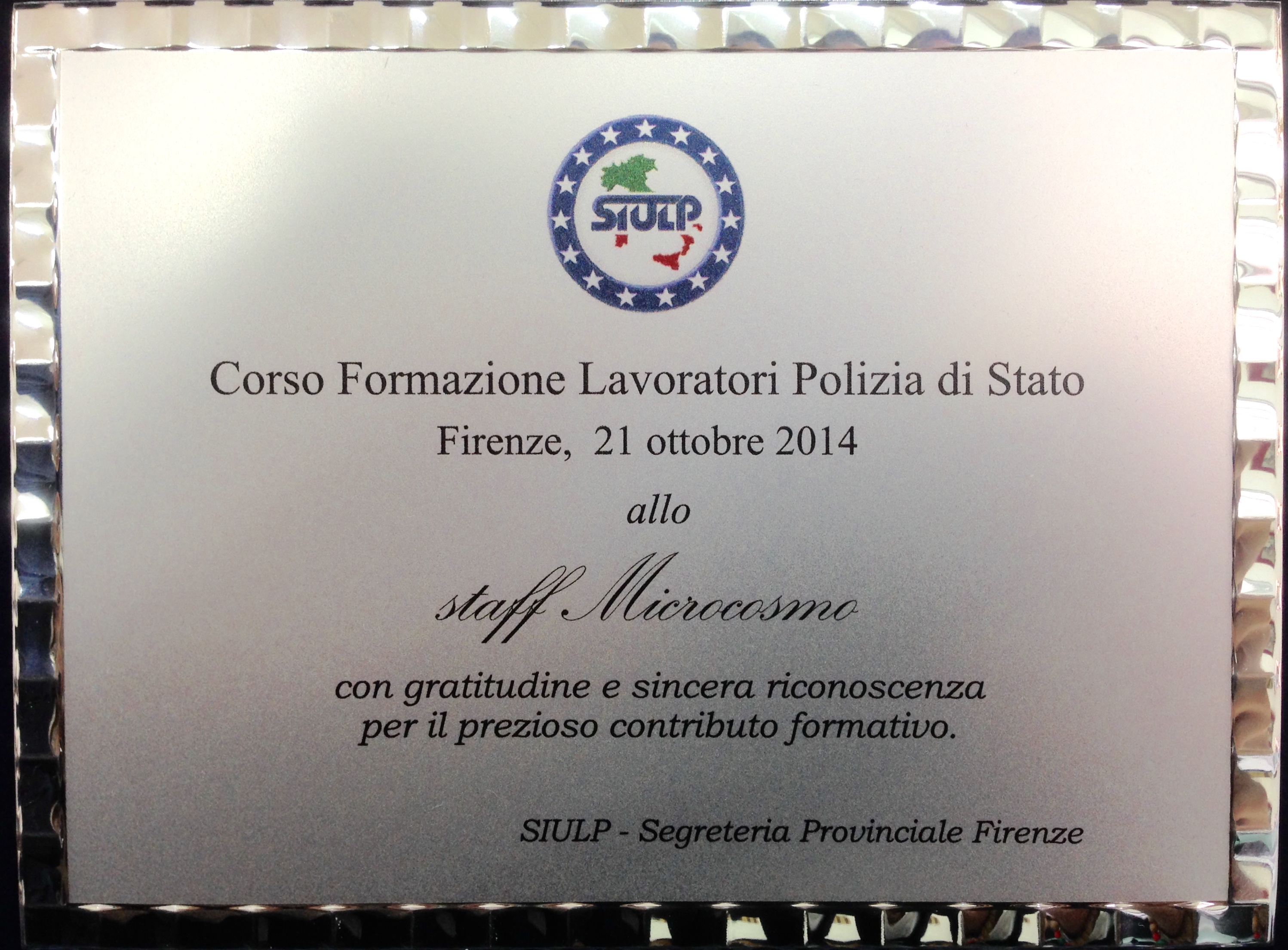 Formazione Polizia di Stato Ottobre 2014